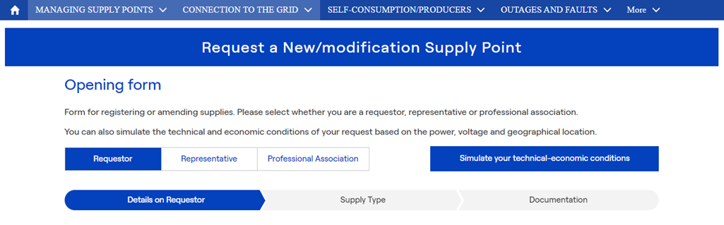 image of application for supply modification