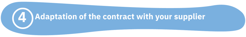 adaptation of the contract with the supplier