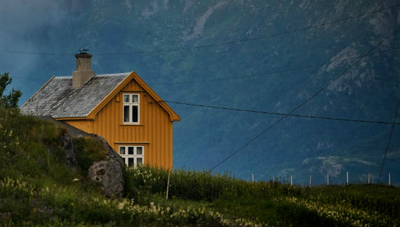 two-storey house on a mountain
